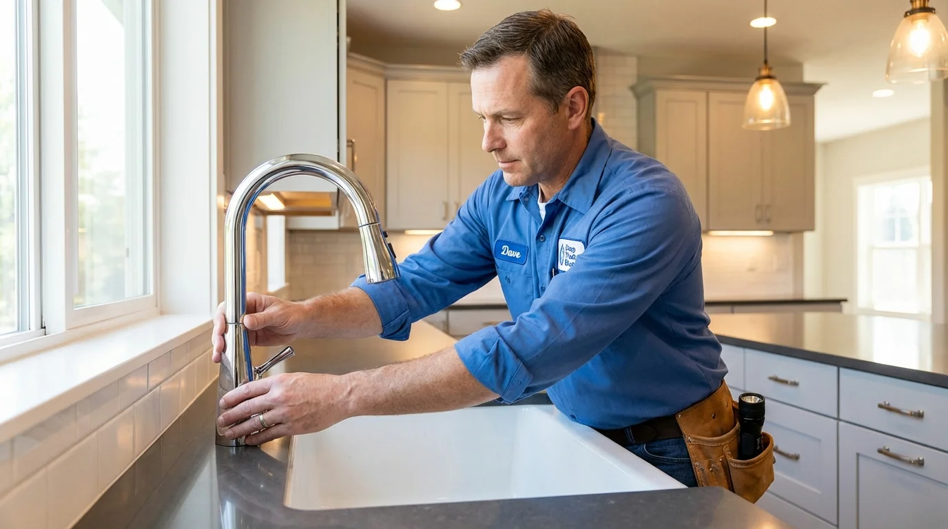 Kitchen faucet installation by Johns Plumbing LLC in Sugar City